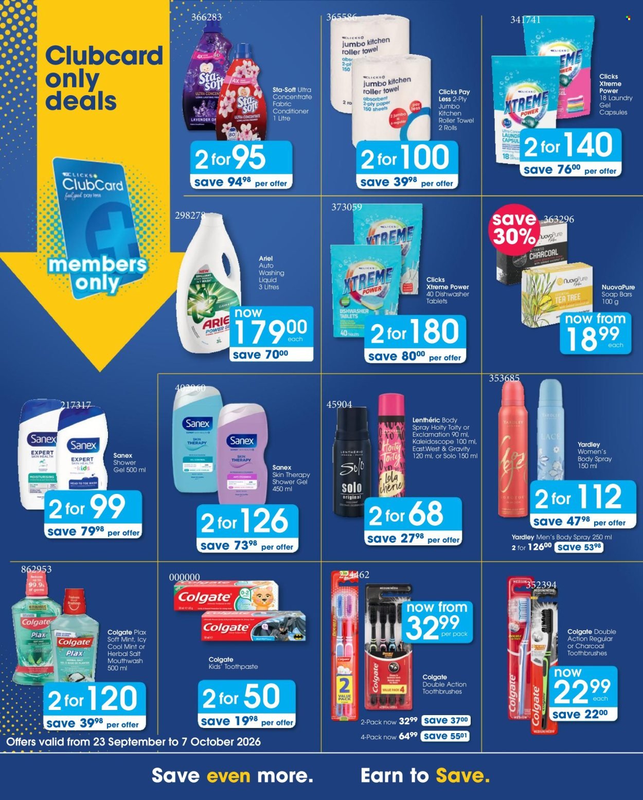 CLICKS specials - From Wednesday 23 Sept 2026