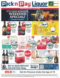 PICK N PAY specials - Liquor Weekend Specials (2025-07-24 - 2025-07-27)