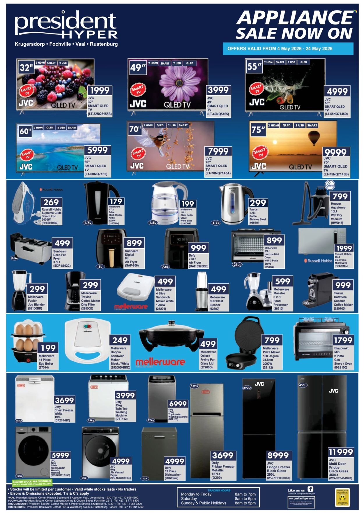PRESIDENT HYPER specials - Appliances Sale (2026-05-04 - 2026-05-24) | 1