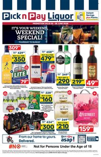 PICK N PAY specials - Weekend Liquor Specials