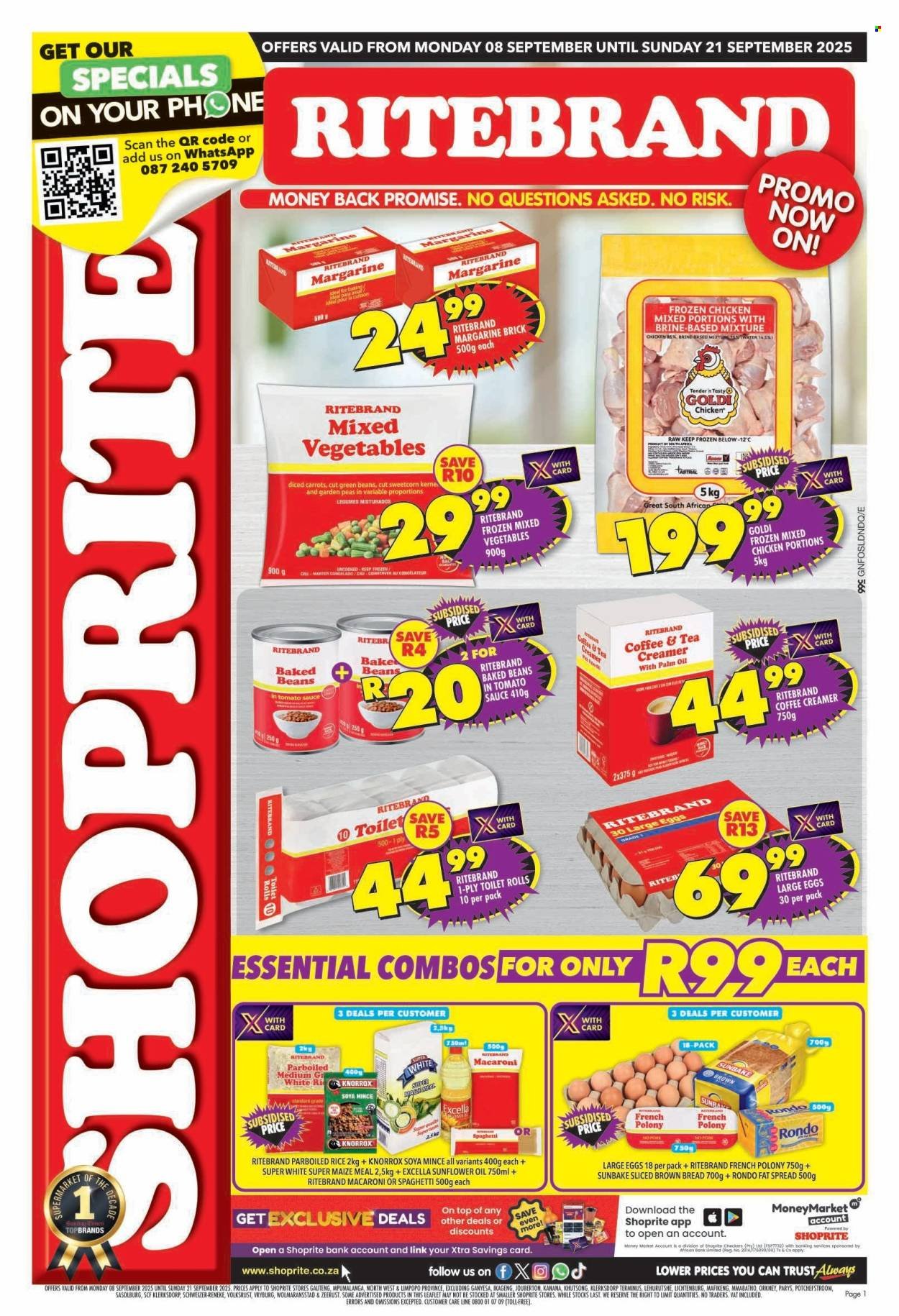 SHOPRITE specials - Ritebrand Savings Gauteng (2025-09-08 - 2025-09-21) | 1