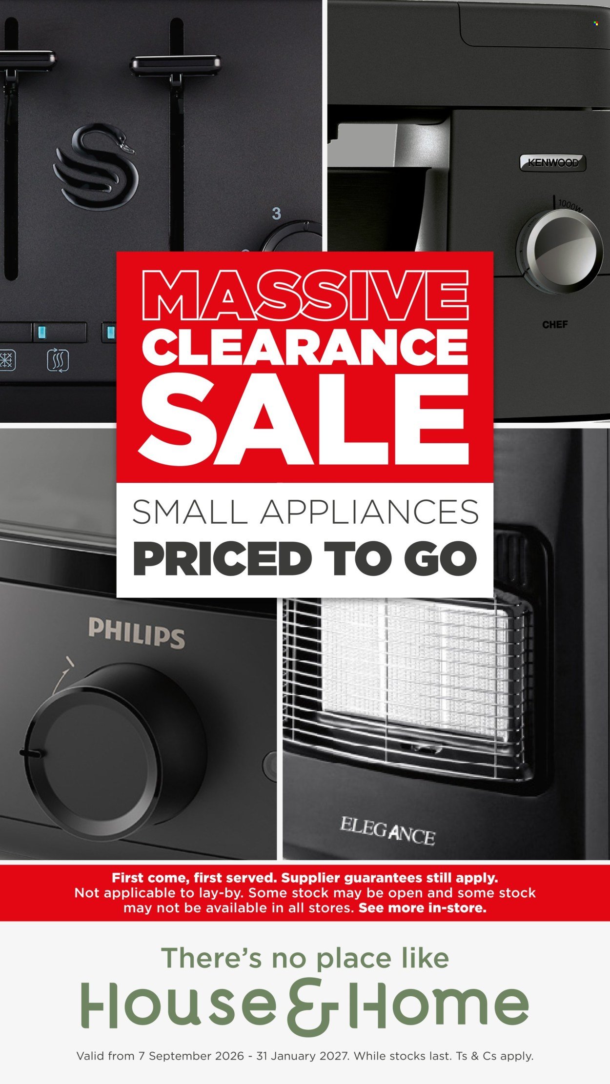 HOUSE & HOME specials - From Monday 7 Sept 2026