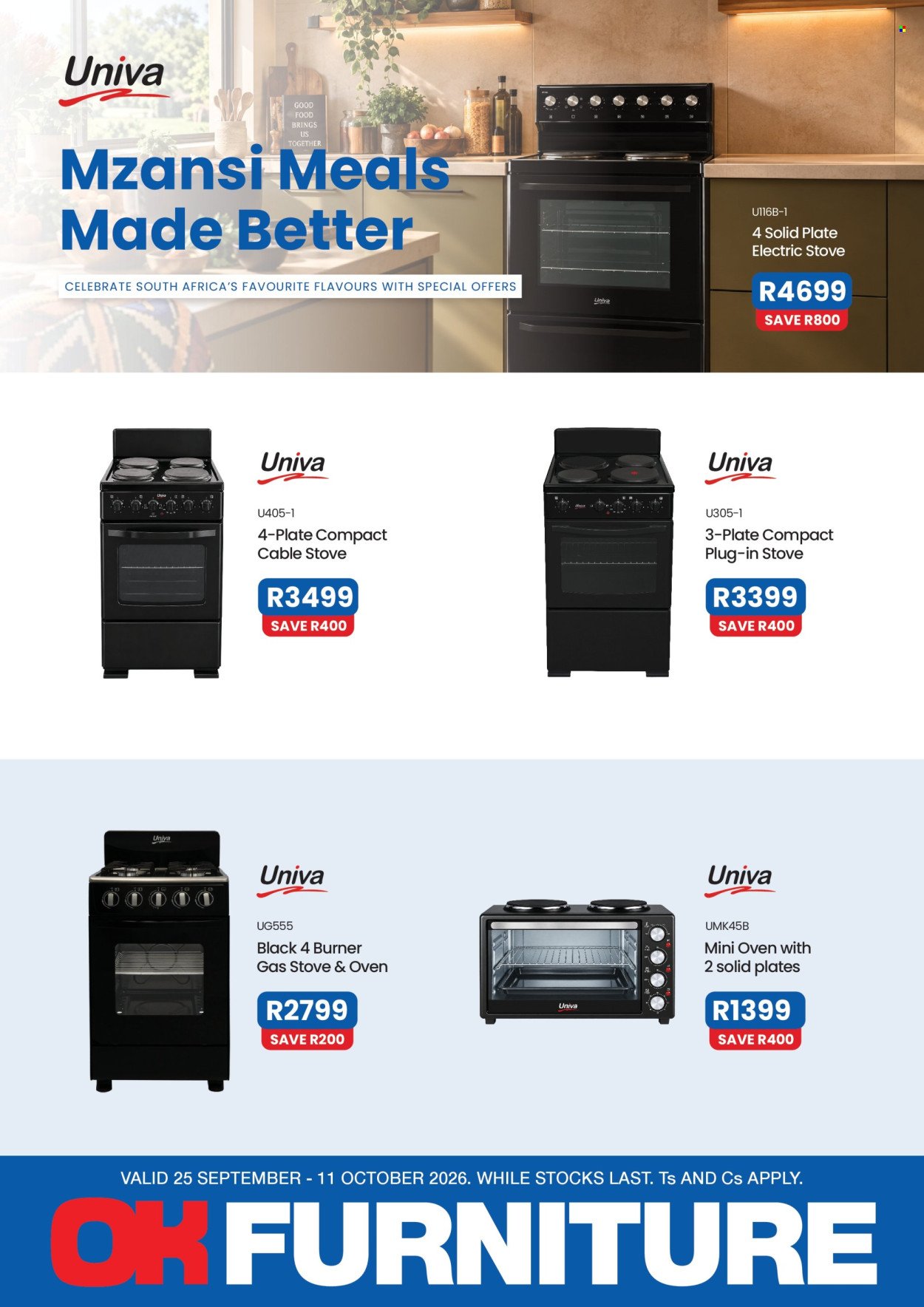 OK FURNITURE specials - From Friday 25 Sept 2026