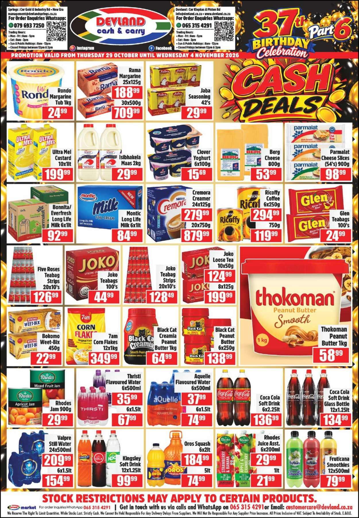 DEVLAND specials - From Thursday 29 Oct 2026