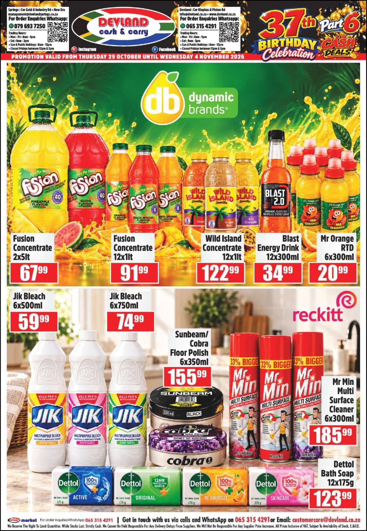 DEVLAND specials - From Thursday 29 Oct 2026