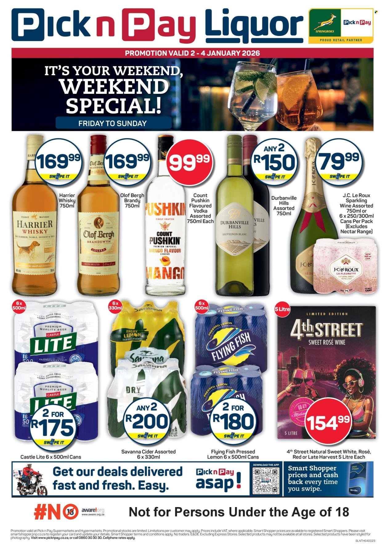 PICK N PAY specials - Liquor Weekend Specials (2026-01-02 - 2026-01-04) | 1