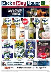 PICK N PAY specials - Liquor Weekend Specials (2026-01-02 - 2026-01-04)
