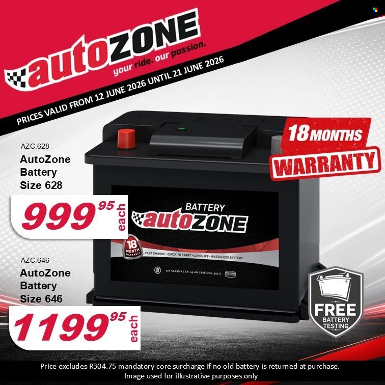 AUTOZONE specials - From Friday 12 Jun 2026