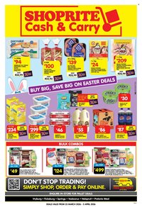 SHOPRITE specials - Cash & Carry Easter Deals Exclusive Gauteng (2026-03-23 - 2026-04-05)