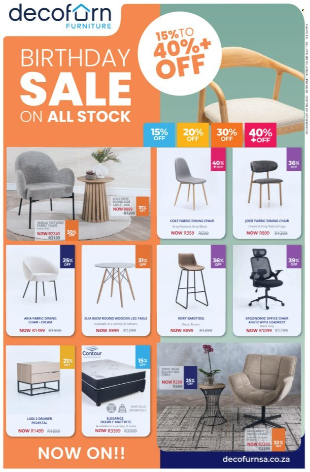 DECOFURN FURNITURE specials - From Monday 22 Jun 2026