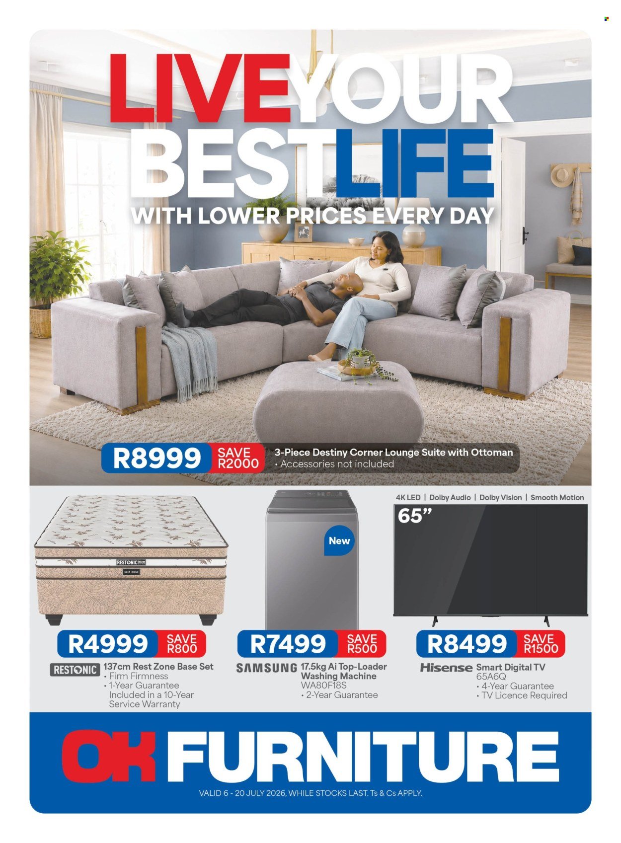 OK FURNITURE specials - From Monday 6 Jul 2026