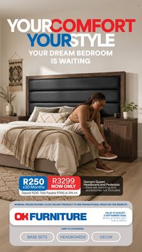 OK FURNITURE specials - From Wednesday 12 Aug 2026