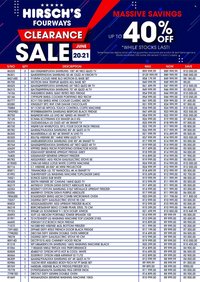 HIRSCH'S specials - From Saturday 20 Jun 2026