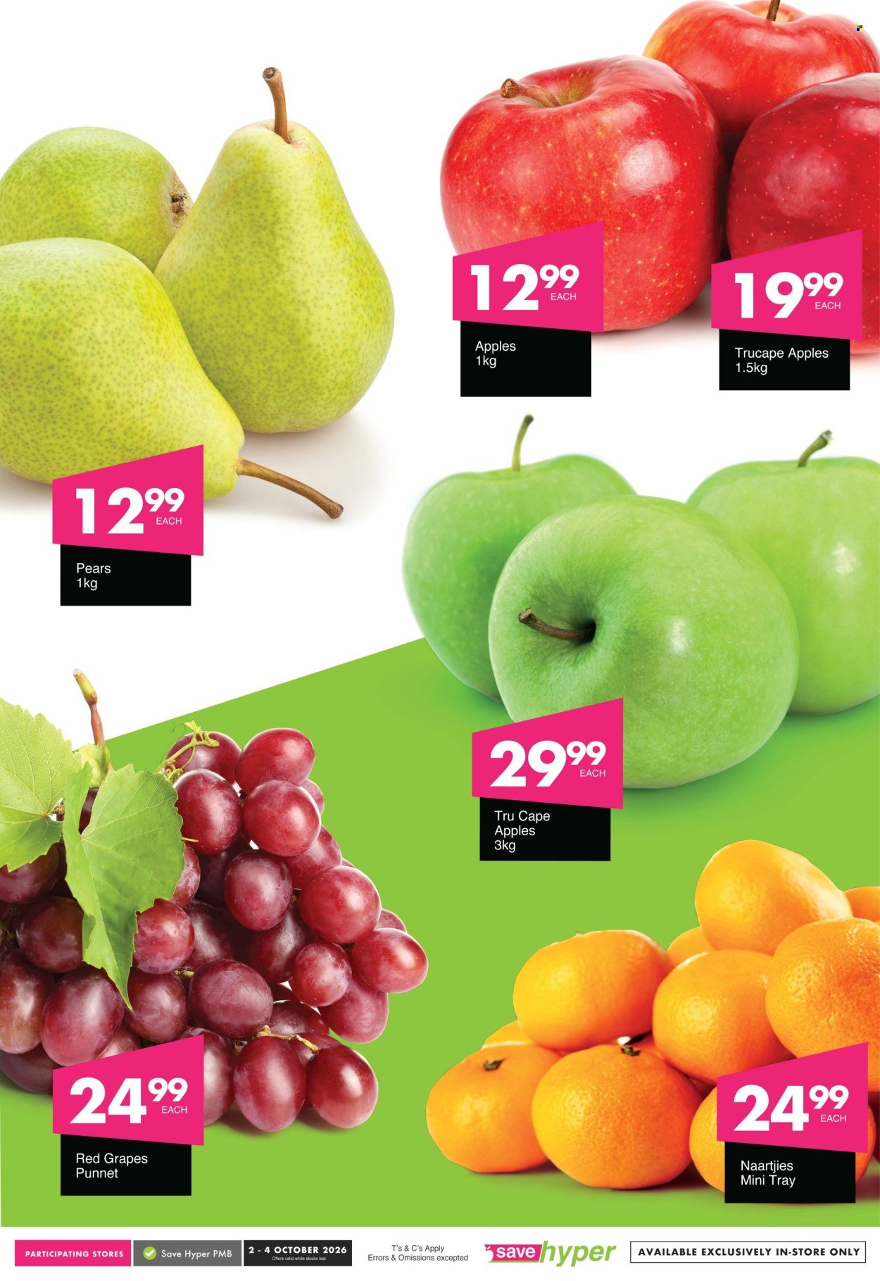SAVE specials - From Friday 2 Oct 2026