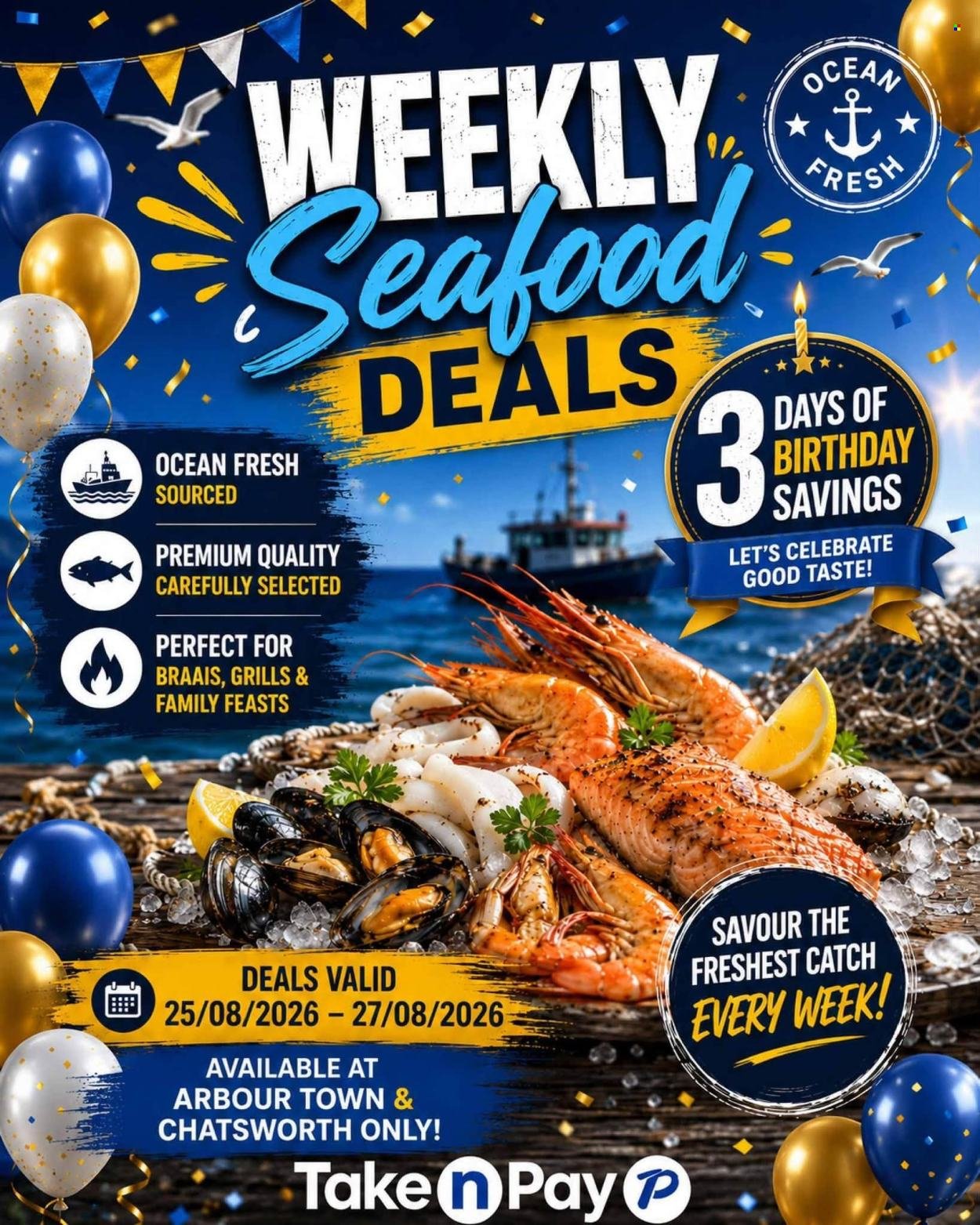 TAKE N PAY specials - From Tuesday 25 Aug 2026