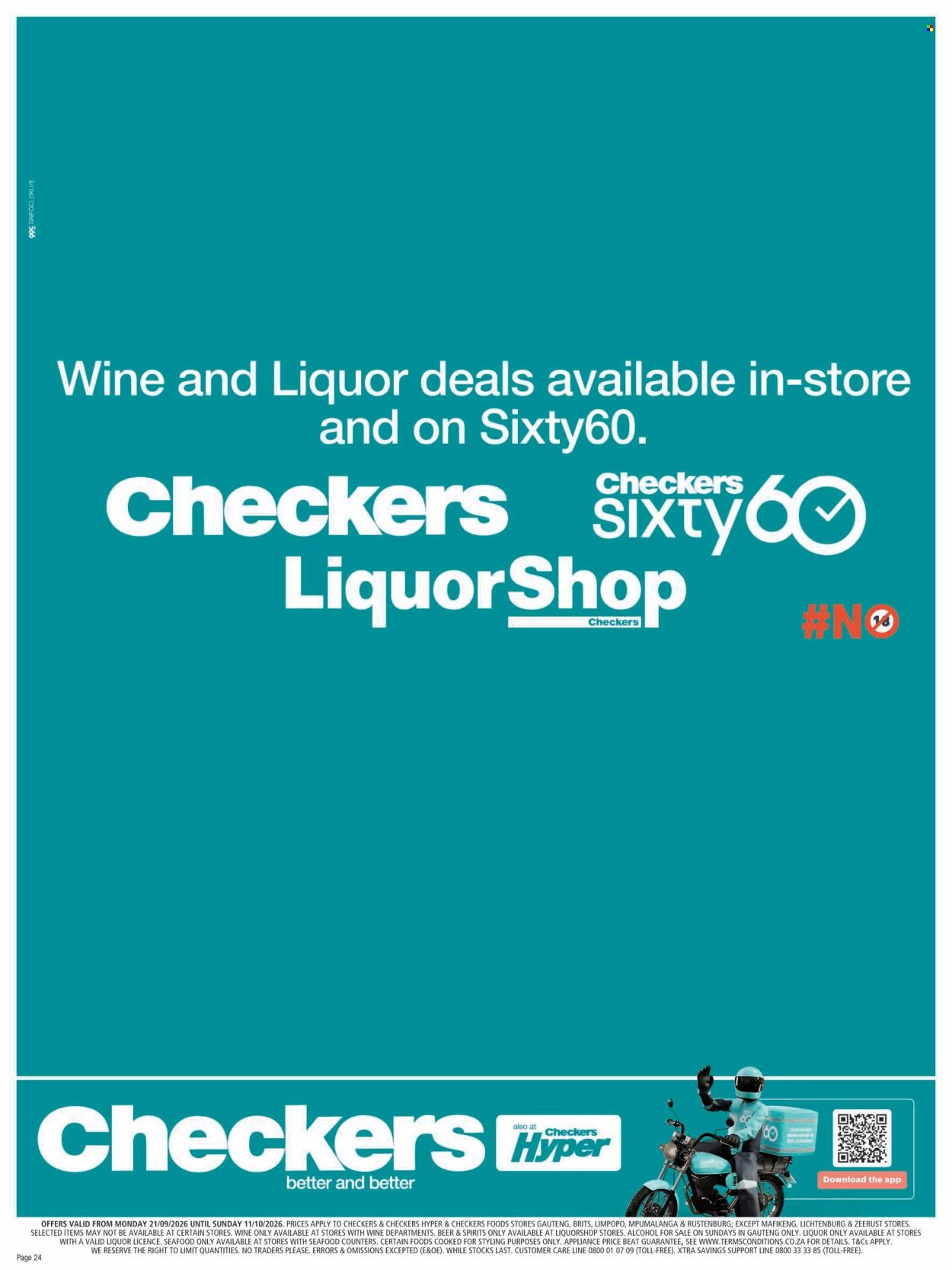 CHECKERS specials - September Month-End Promotion Gauteng
