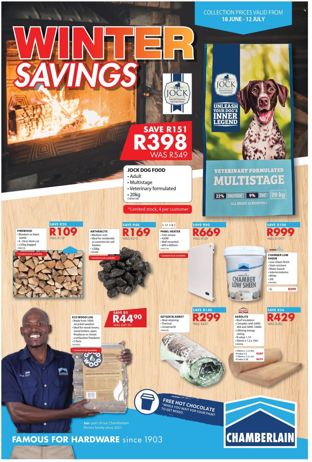 CHAMBERLAIN specials - From Thursday 18 Jun 2026