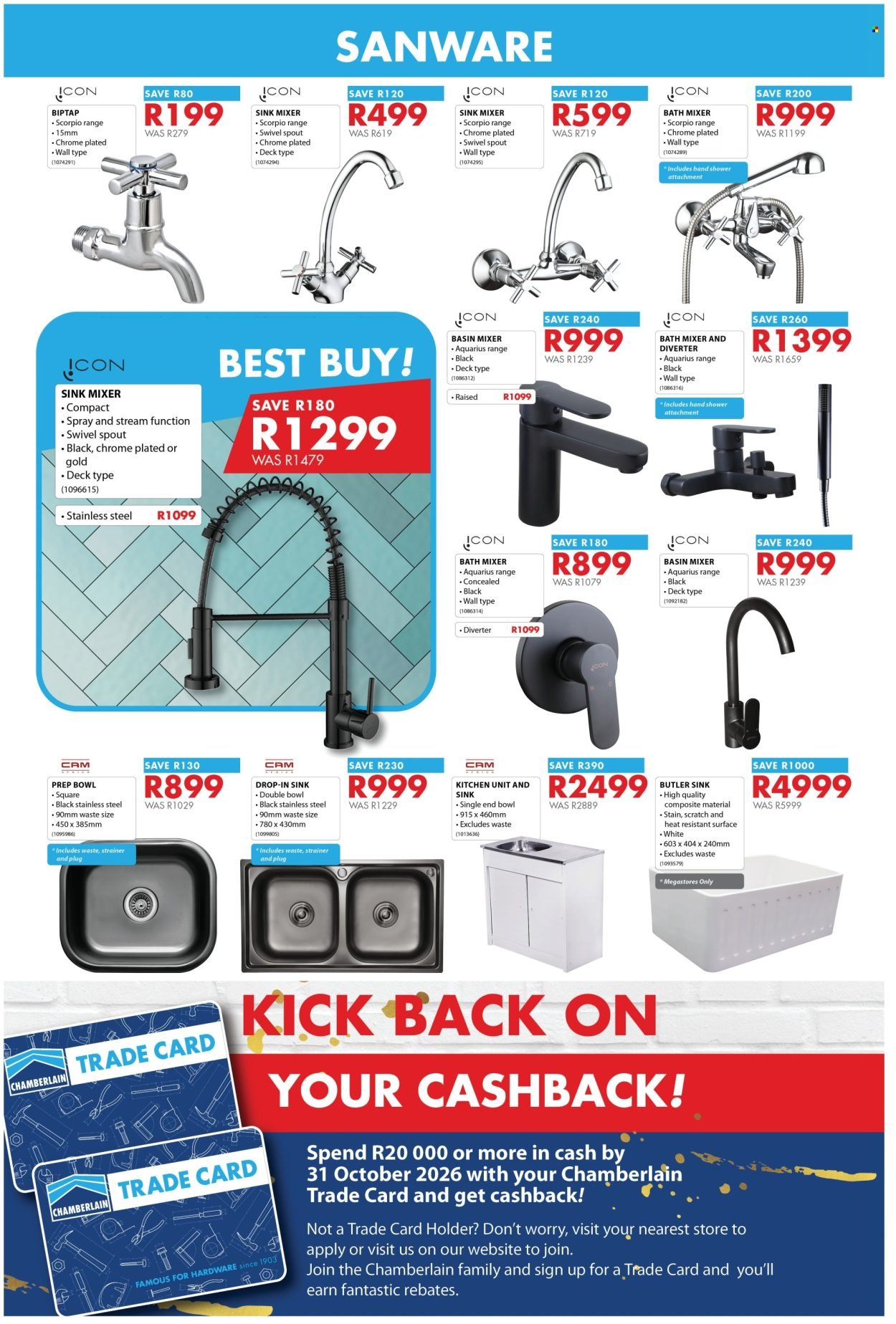 CHAMBERLAIN specials - From Thursday 18 Jun 2026