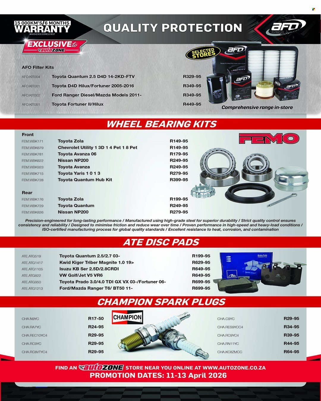 AUTOZONE specials - Don’t Park on These Deals! (2026-04-11 - 2026-04-13) | 7
