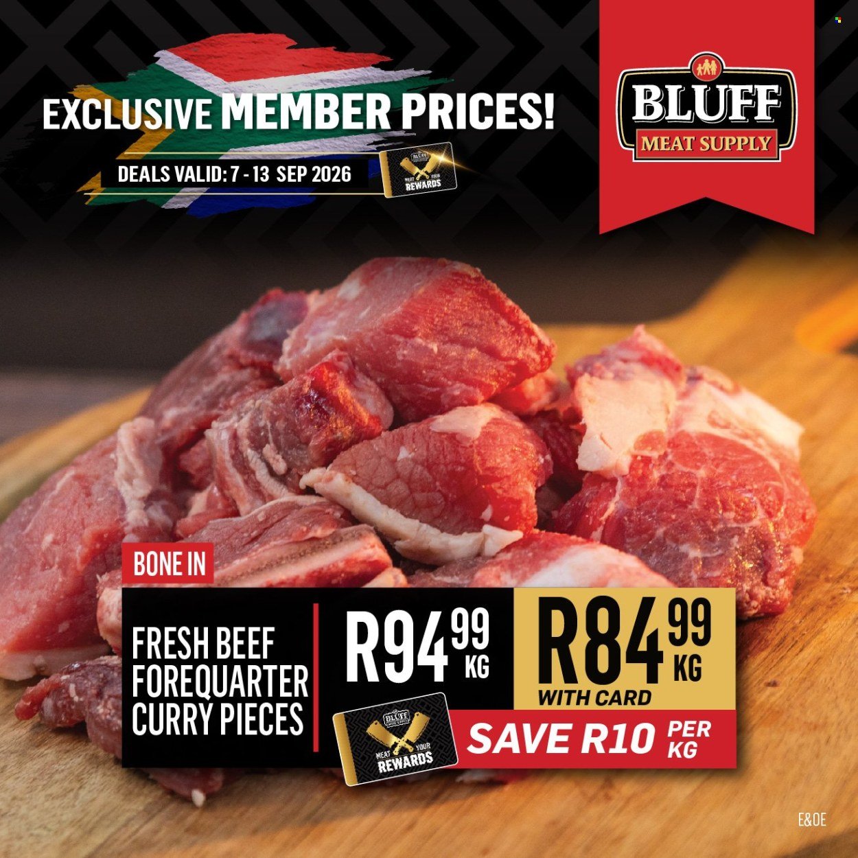 BLUFF MEAT SUPPLY specials - From Monday 7 Sept 2026