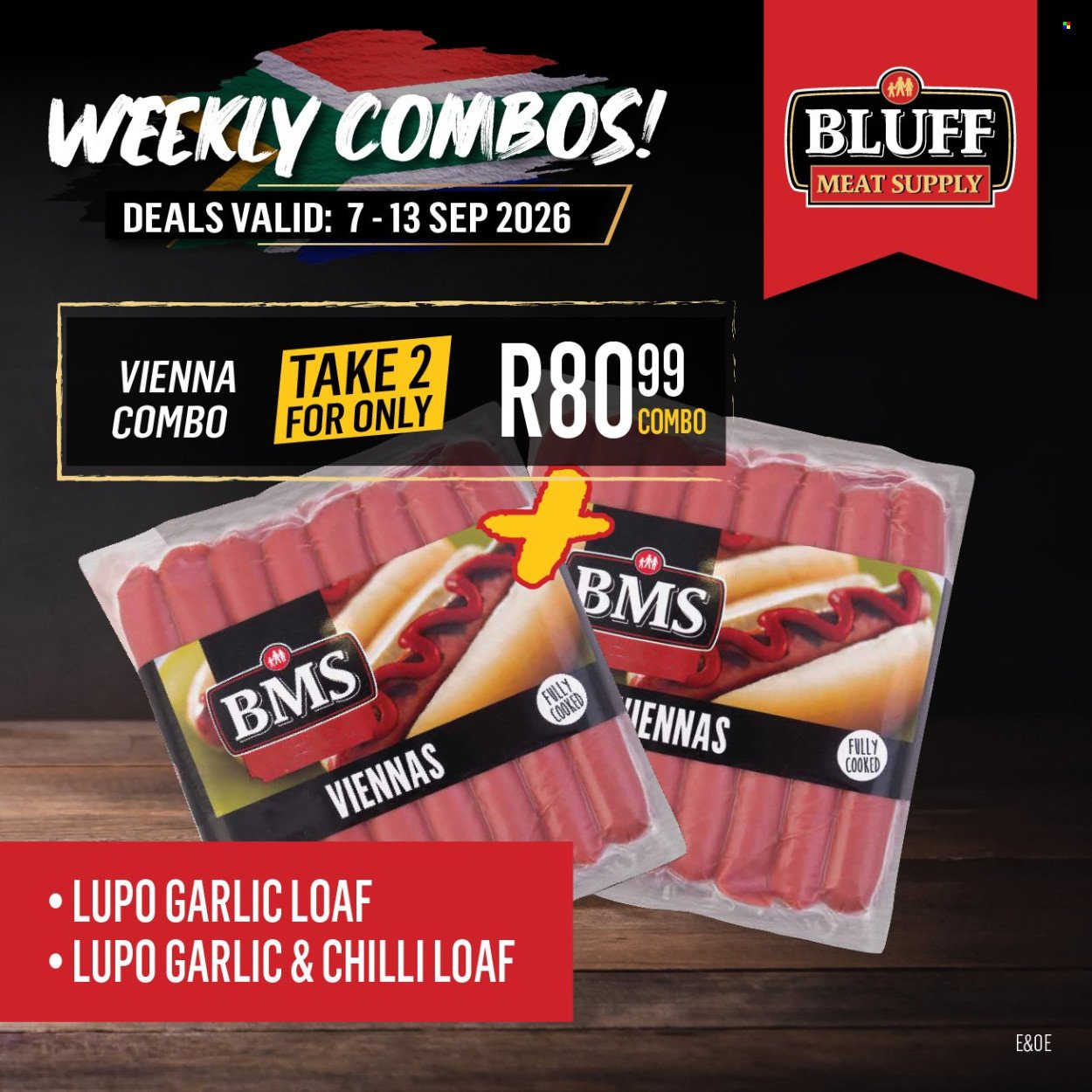 BLUFF MEAT SUPPLY specials - From Monday 7 Sept 2026