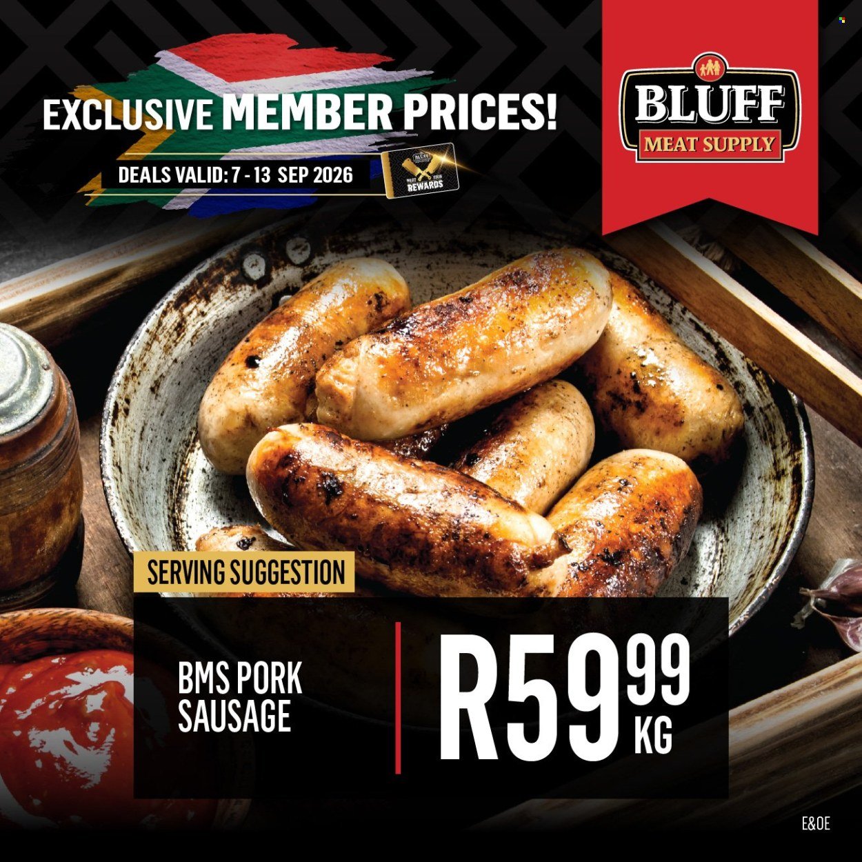BLUFF MEAT SUPPLY specials - From Monday 7 Sept 2026