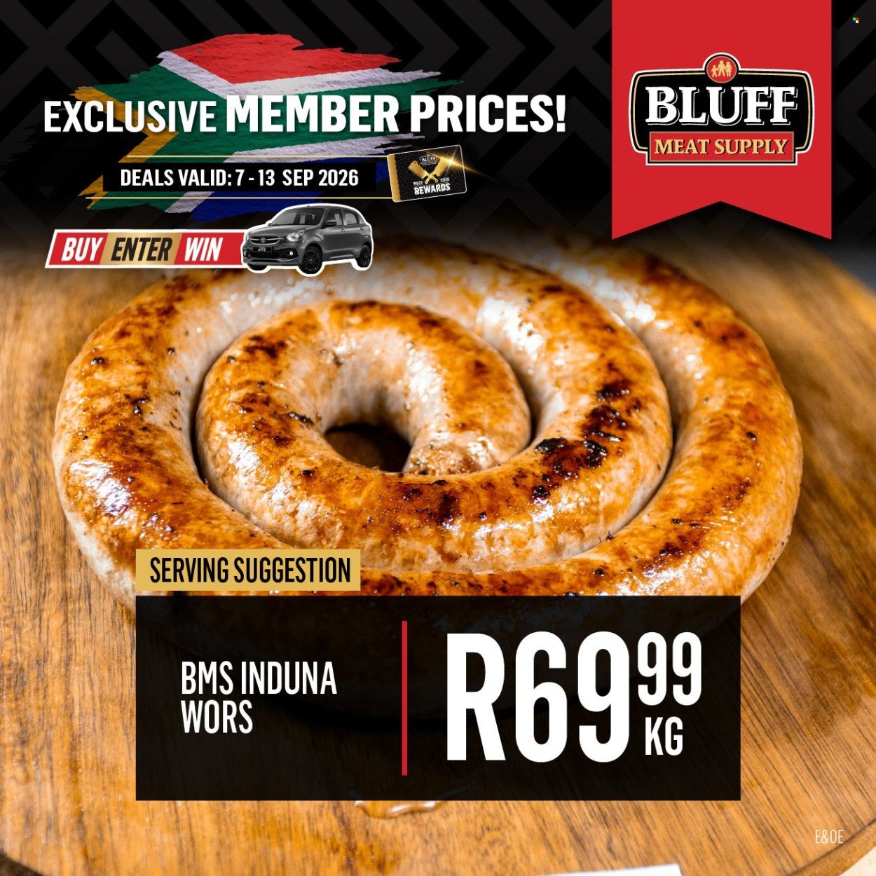 BLUFF MEAT SUPPLY specials - From Monday 7 Sept 2026
