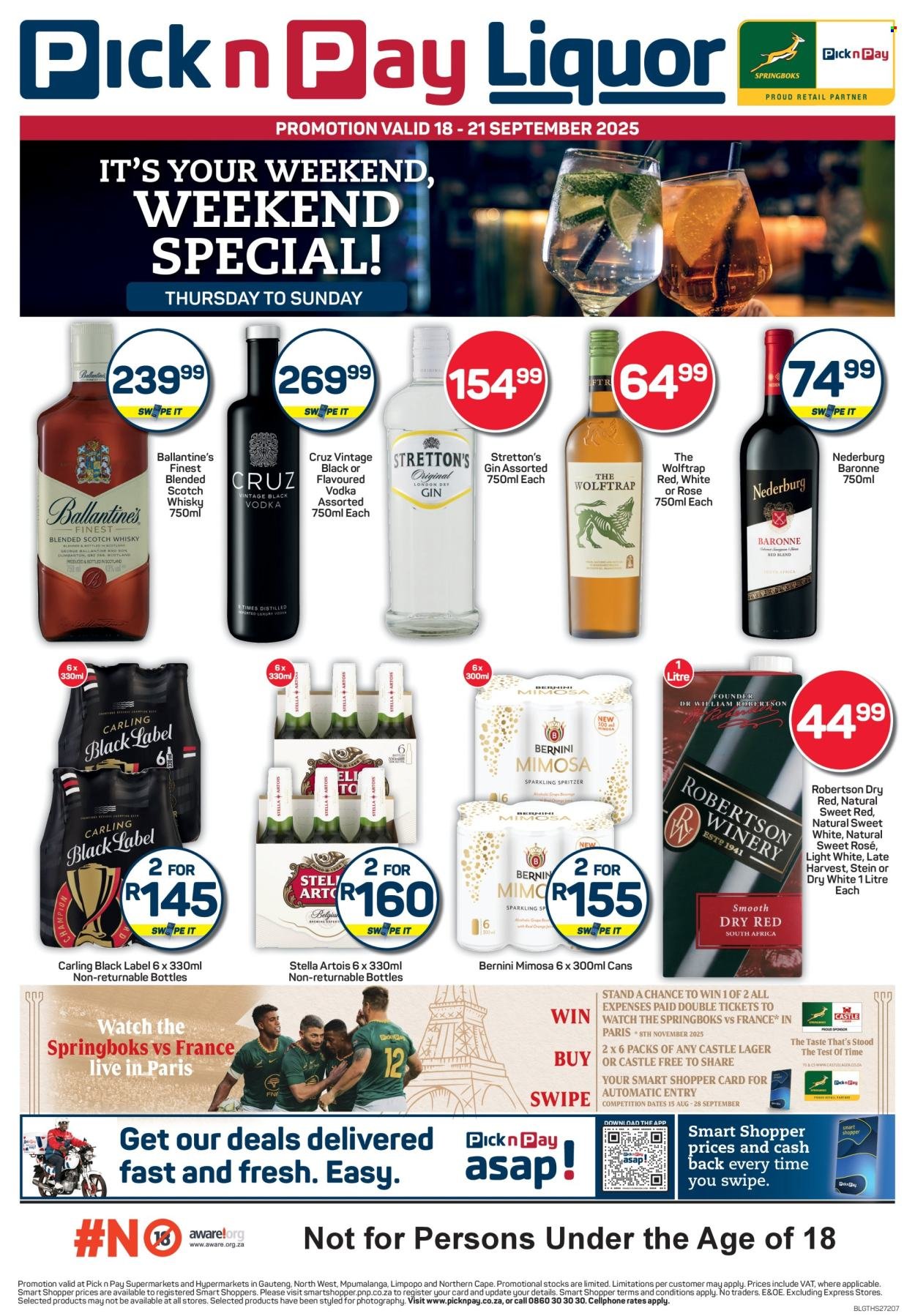PICK N PAY specials - Liquor Weekend Specials (2025-09-18 - 2025-09-21) | 1