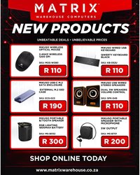MATRIX WAREHOUSE specials - July 2026