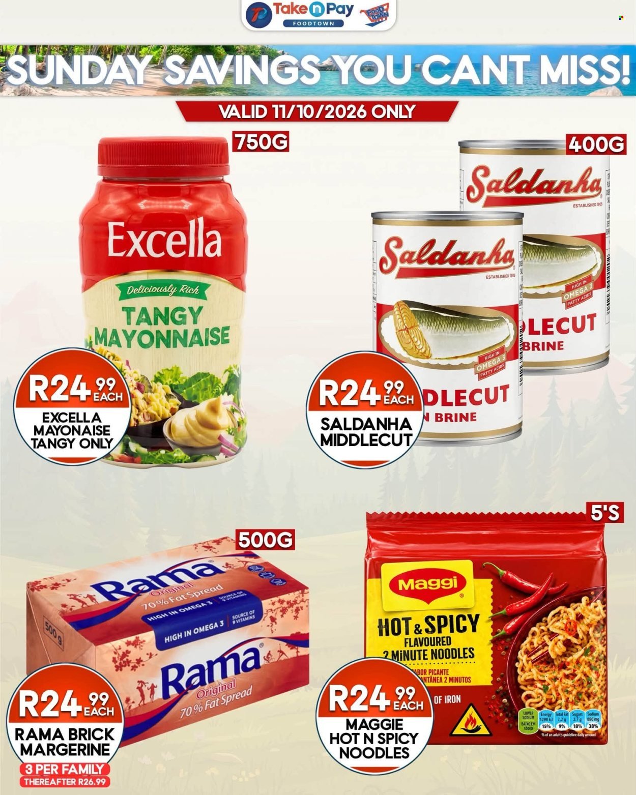 TAKE N PAY specials - From Sunday 11 Oct 2026
