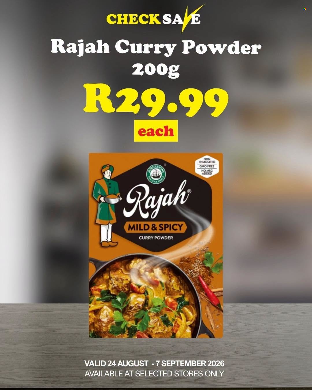 CHECK SAVE specials - From Monday 24 Aug 2026