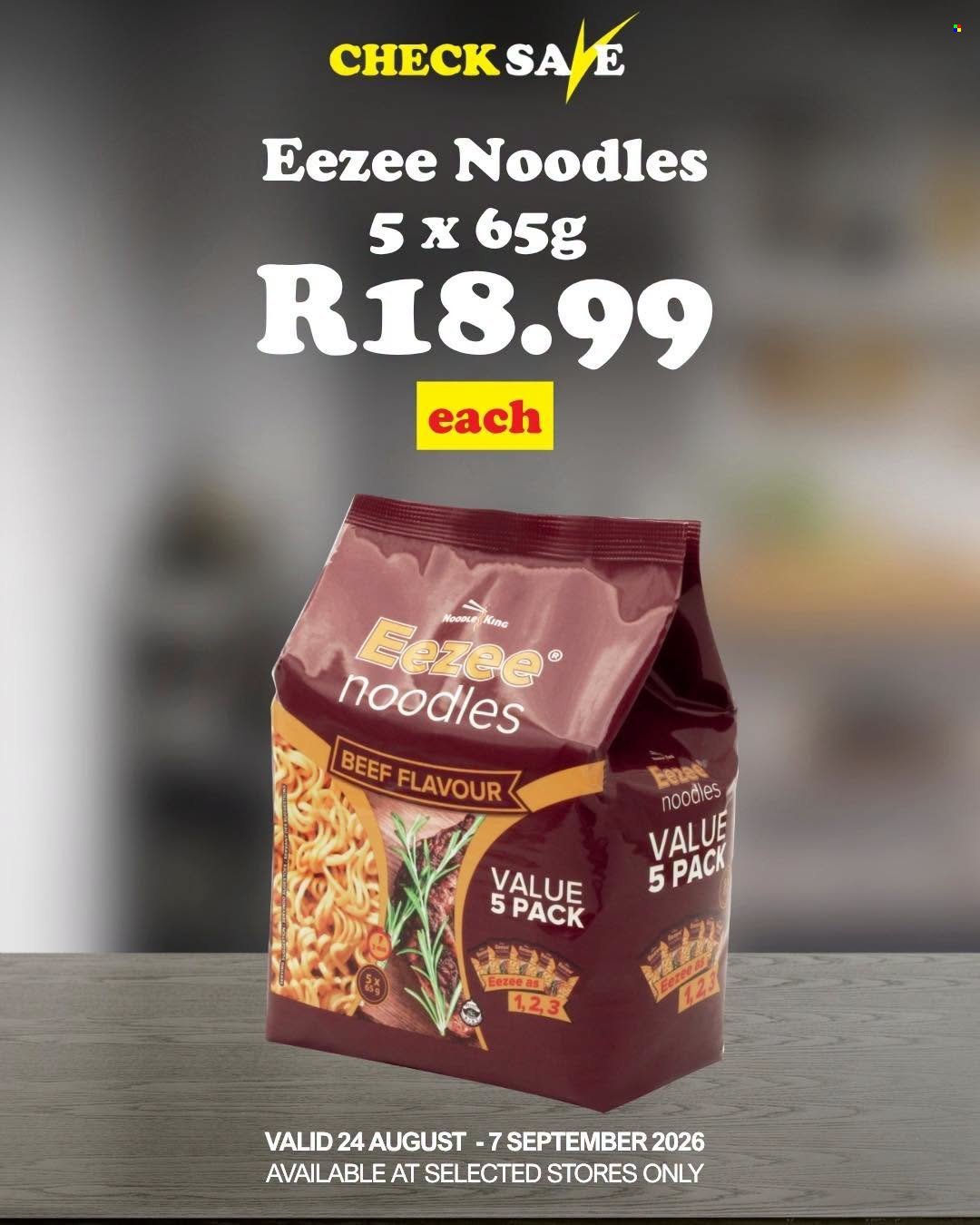 CHECK SAVE specials - From Monday 24 Aug 2026
