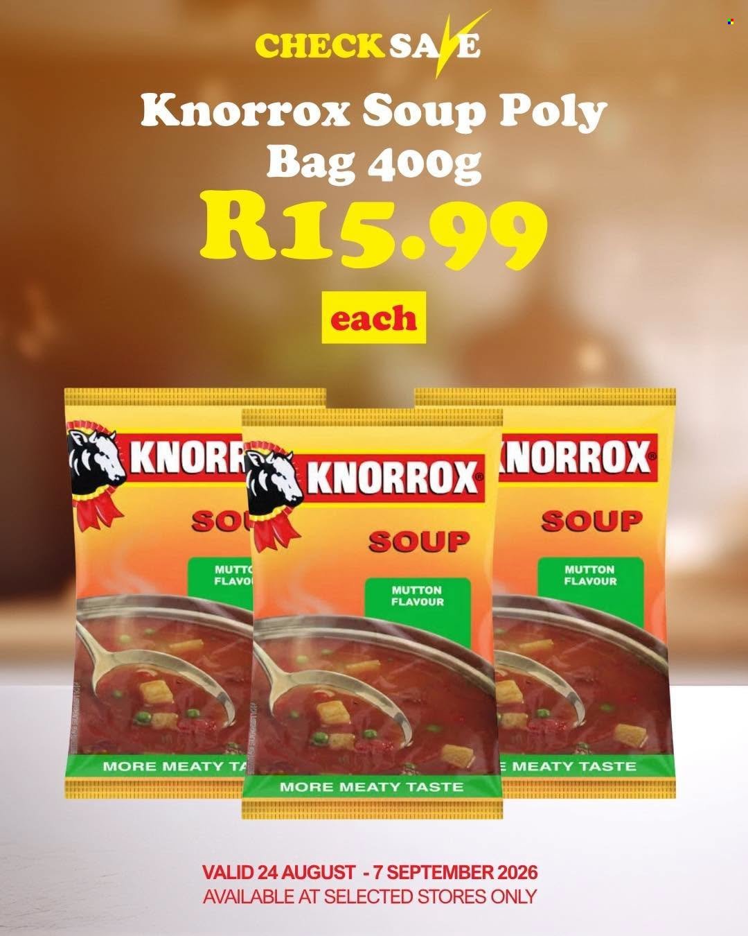 CHECK SAVE specials - From Monday 24 Aug 2026