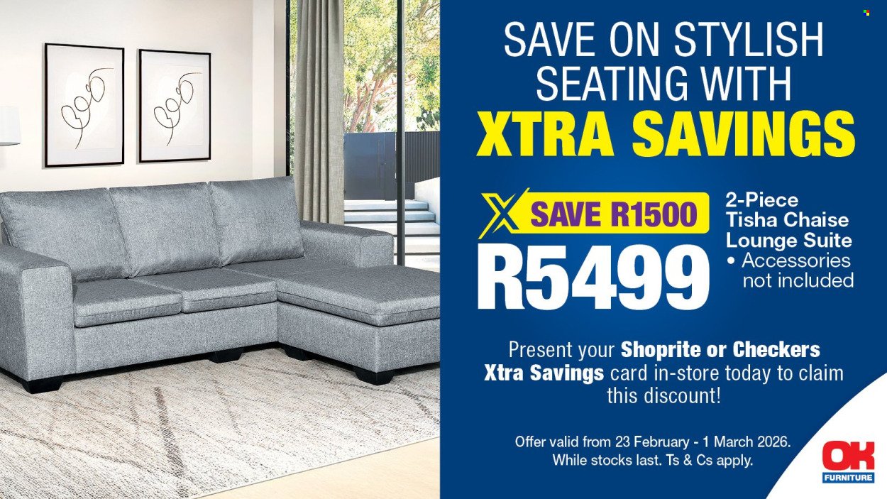 OK FURNITURE specials - From Monday 23 Feb 2026 (2026-02-23 - 2026-03-01) | 1