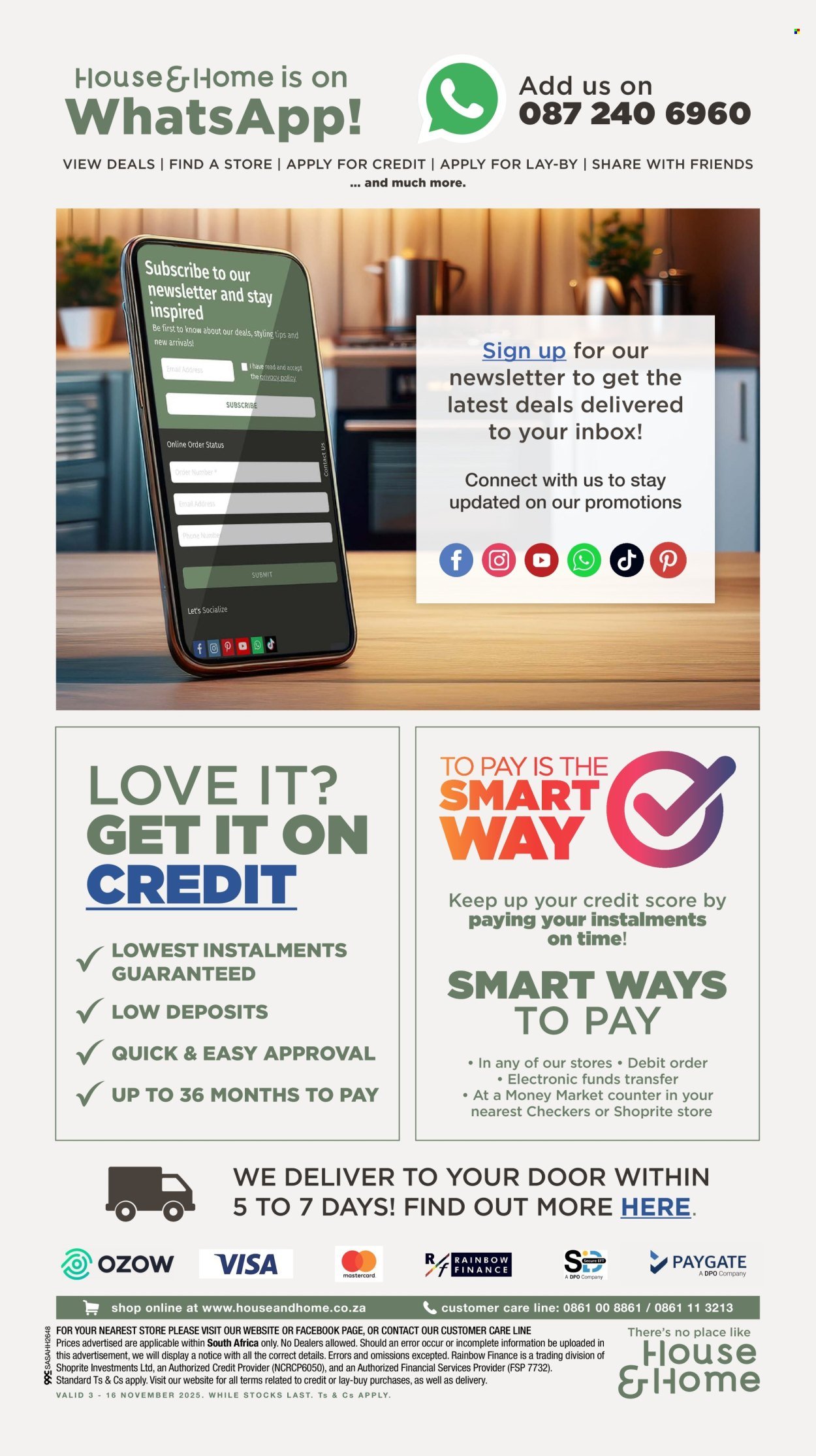 HOUSE & HOME specials - From Monday 3 Nov 2025 (2025-11-03 - 2025-11-16) | 24