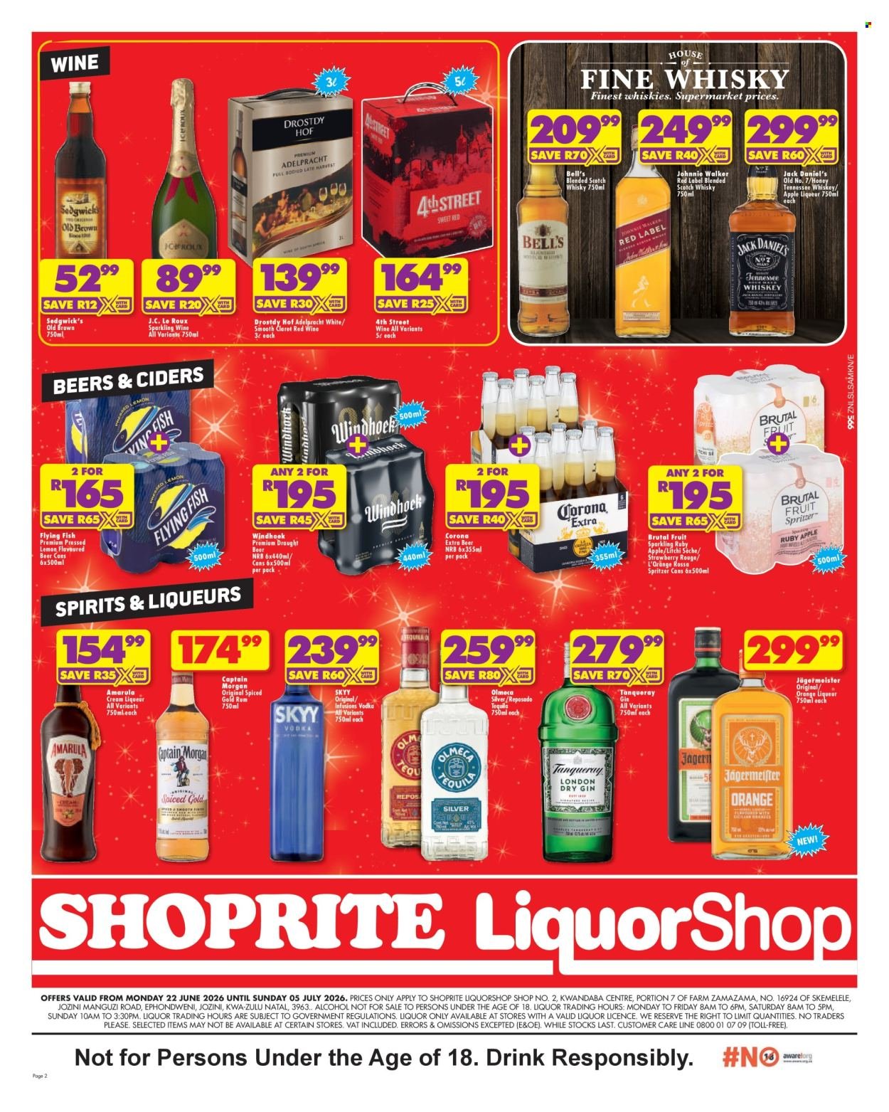 SHOPRITE specials - LiquorShop Deals Store Opening Kwandaba Centre