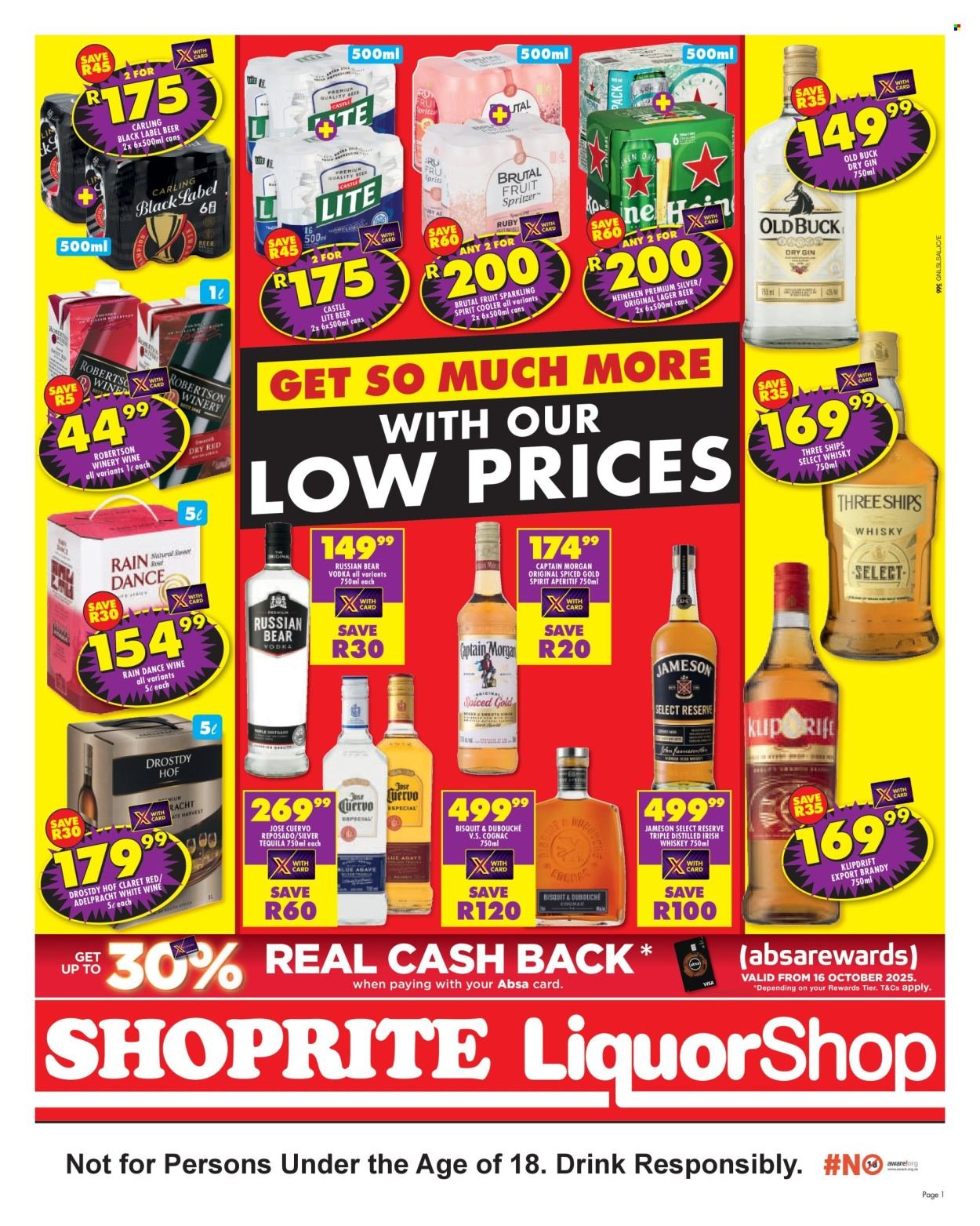 SHOPRITE specials - LiquorShop Low Prices Gauteng (2026-01-23 - 2026-02-08) | 1