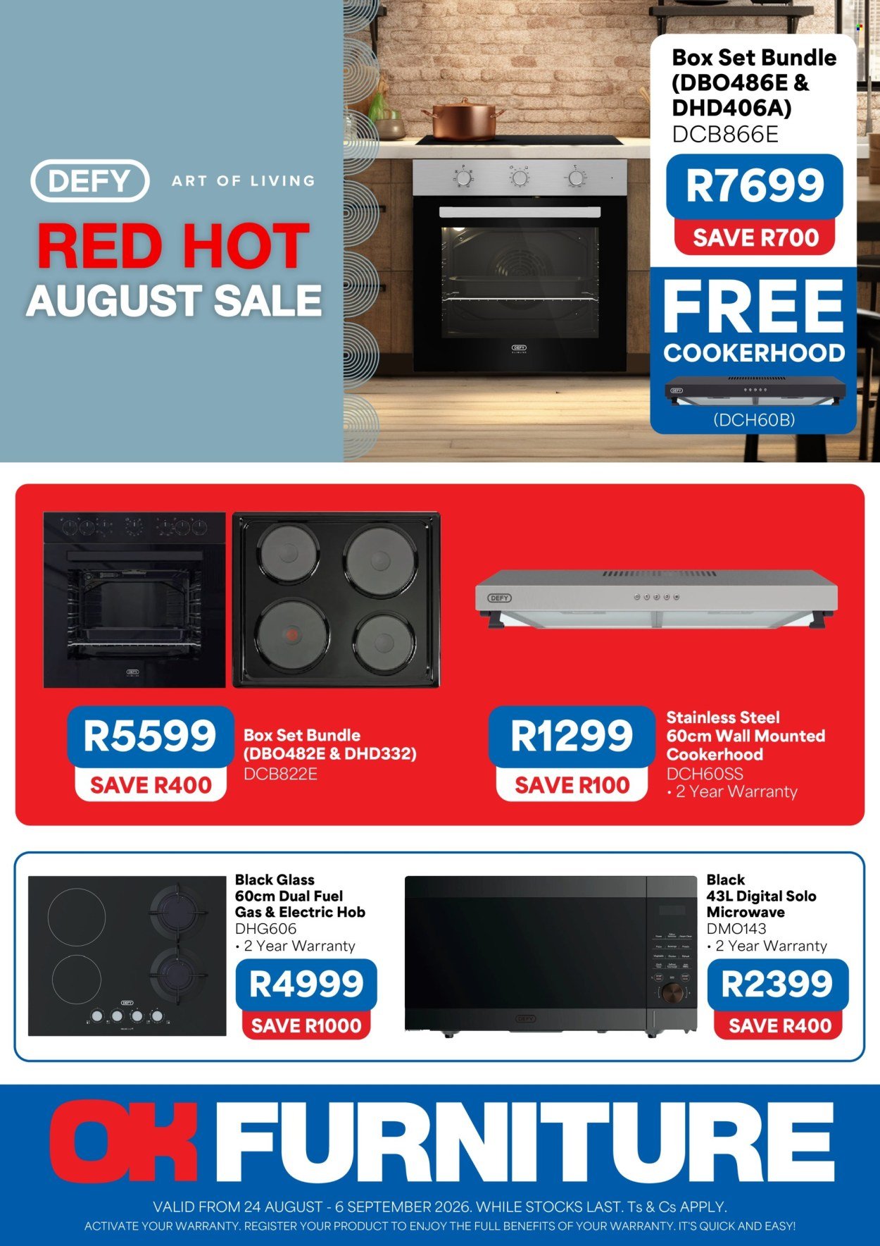 OK FURNITURE specials - From Monday 24 Aug 2026