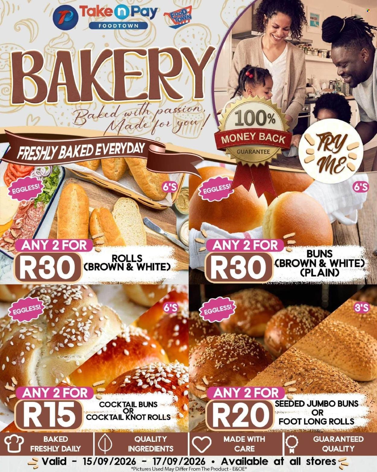 TAKE N PAY specials - From Tuesday 15 Sept 2026