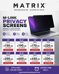 MATRIX WAREHOUSE specials - June 2026