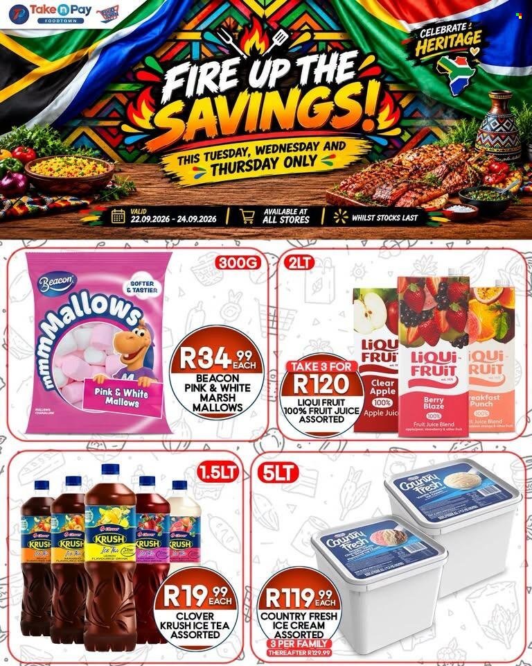 TAKE N PAY specials - From Tuesday 22 Sept 2026