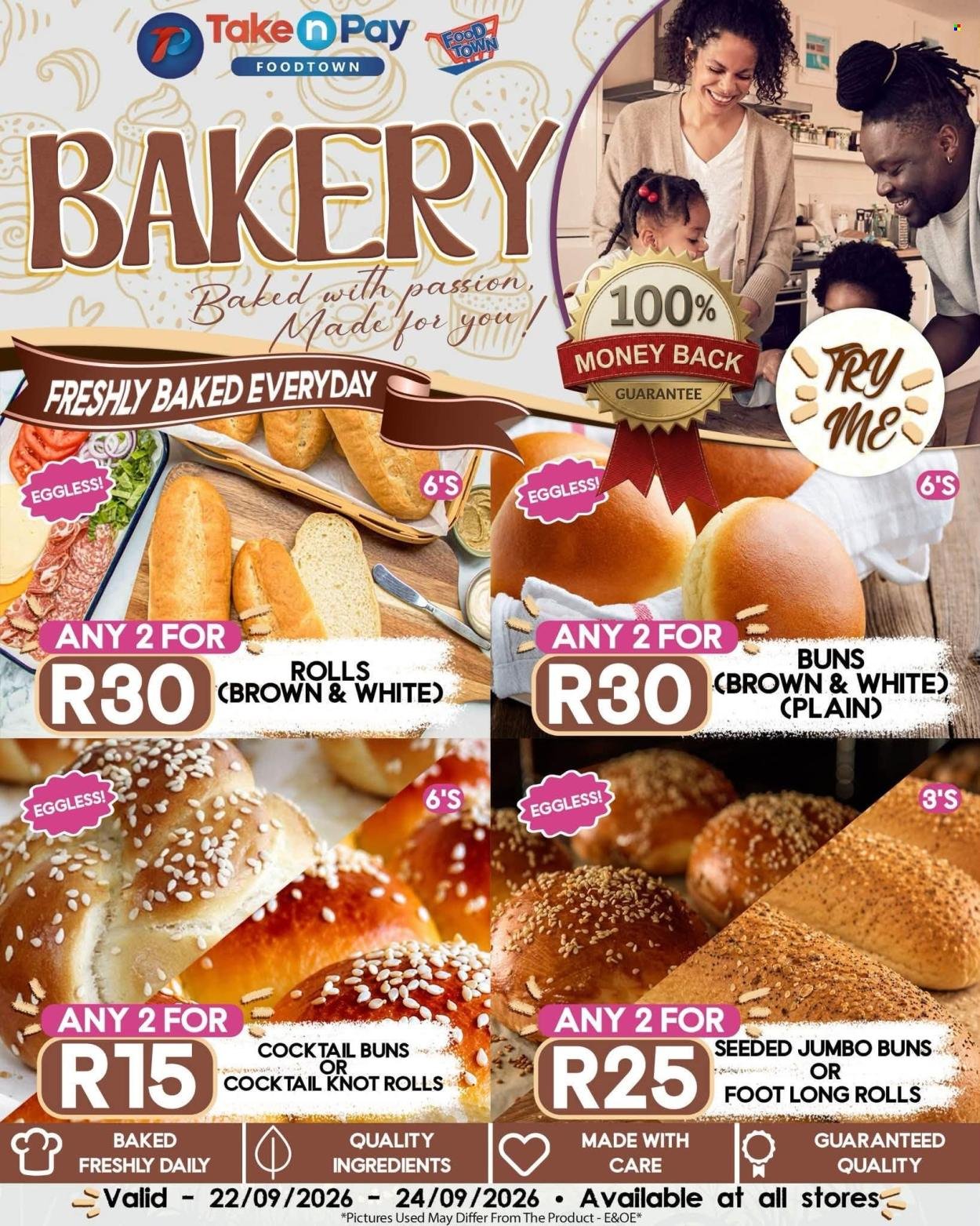 TAKE N PAY specials - From Tuesday 22 Sept 2026
