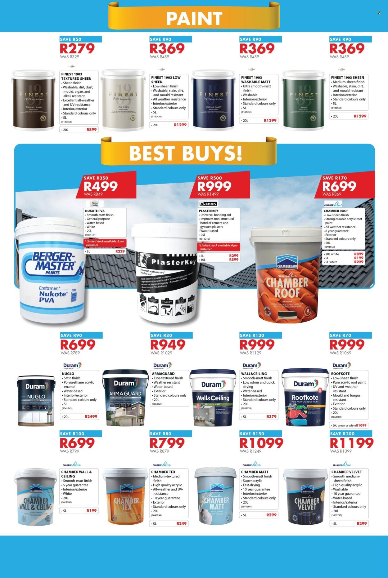 CHAMBERLAIN specials - From Tuesday 1 Sept 2026