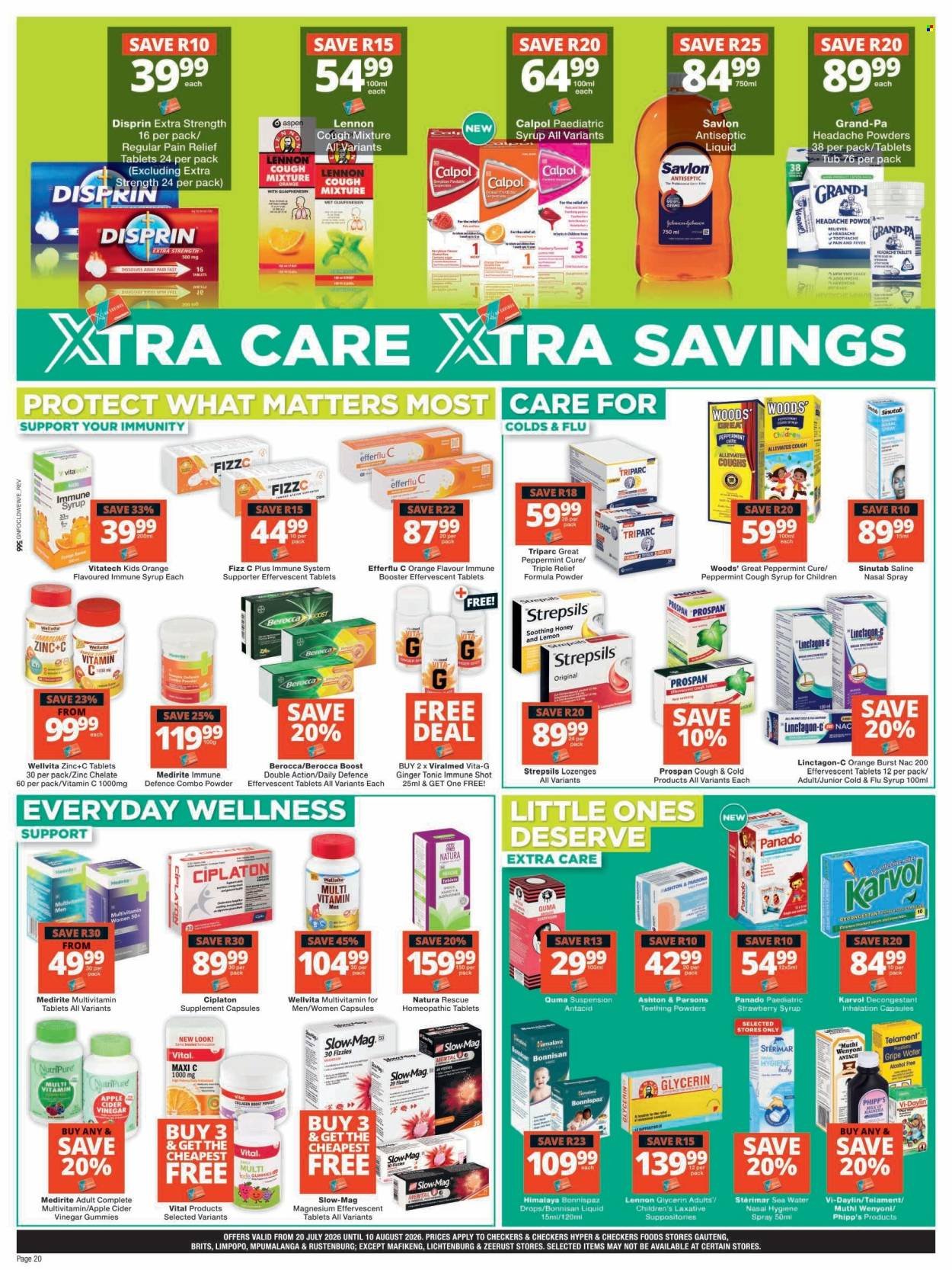 CHECKERS specials - July Month-End Promotion Gauteng