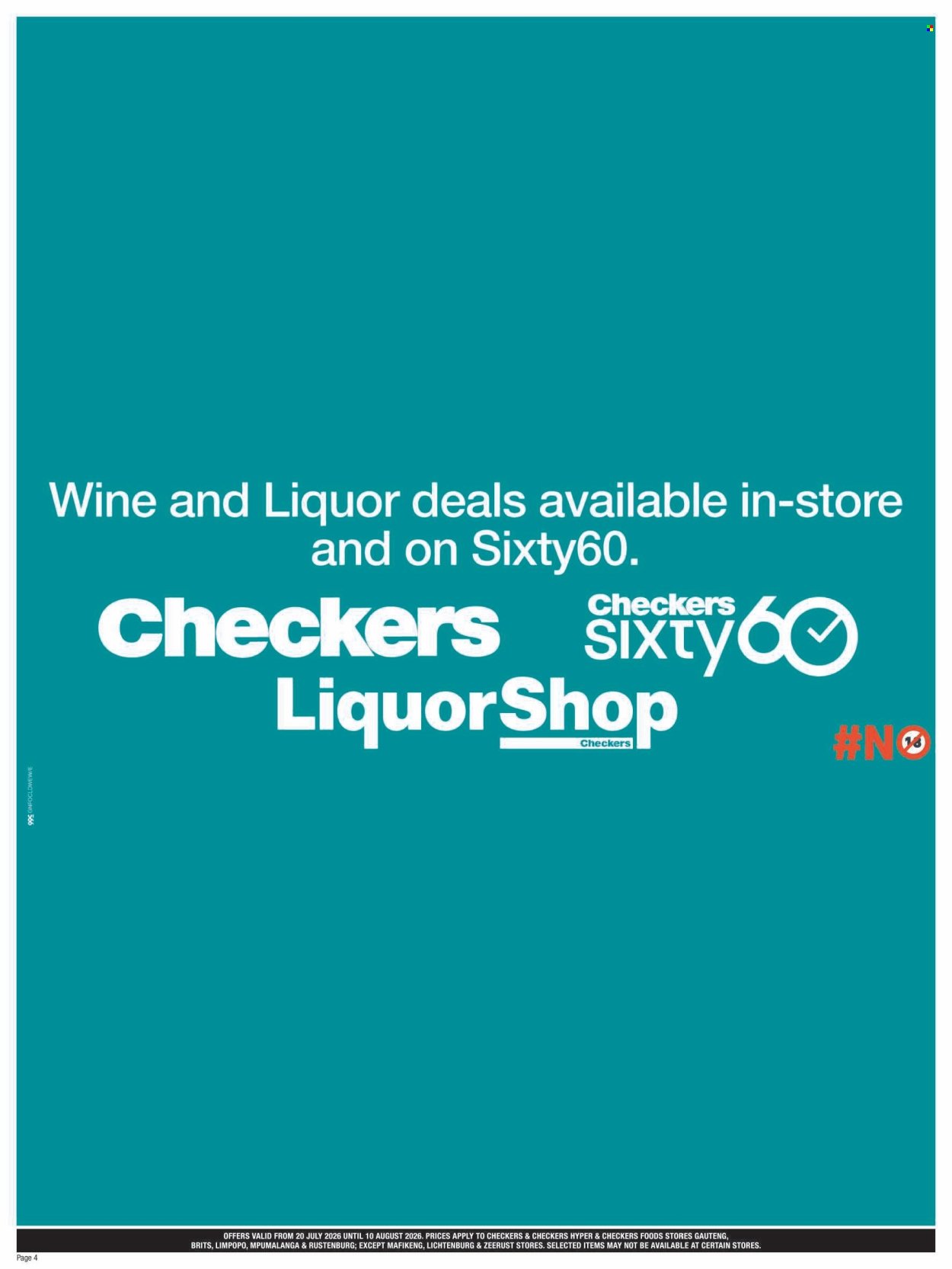 CHECKERS specials - July Month-End Promotion Gauteng