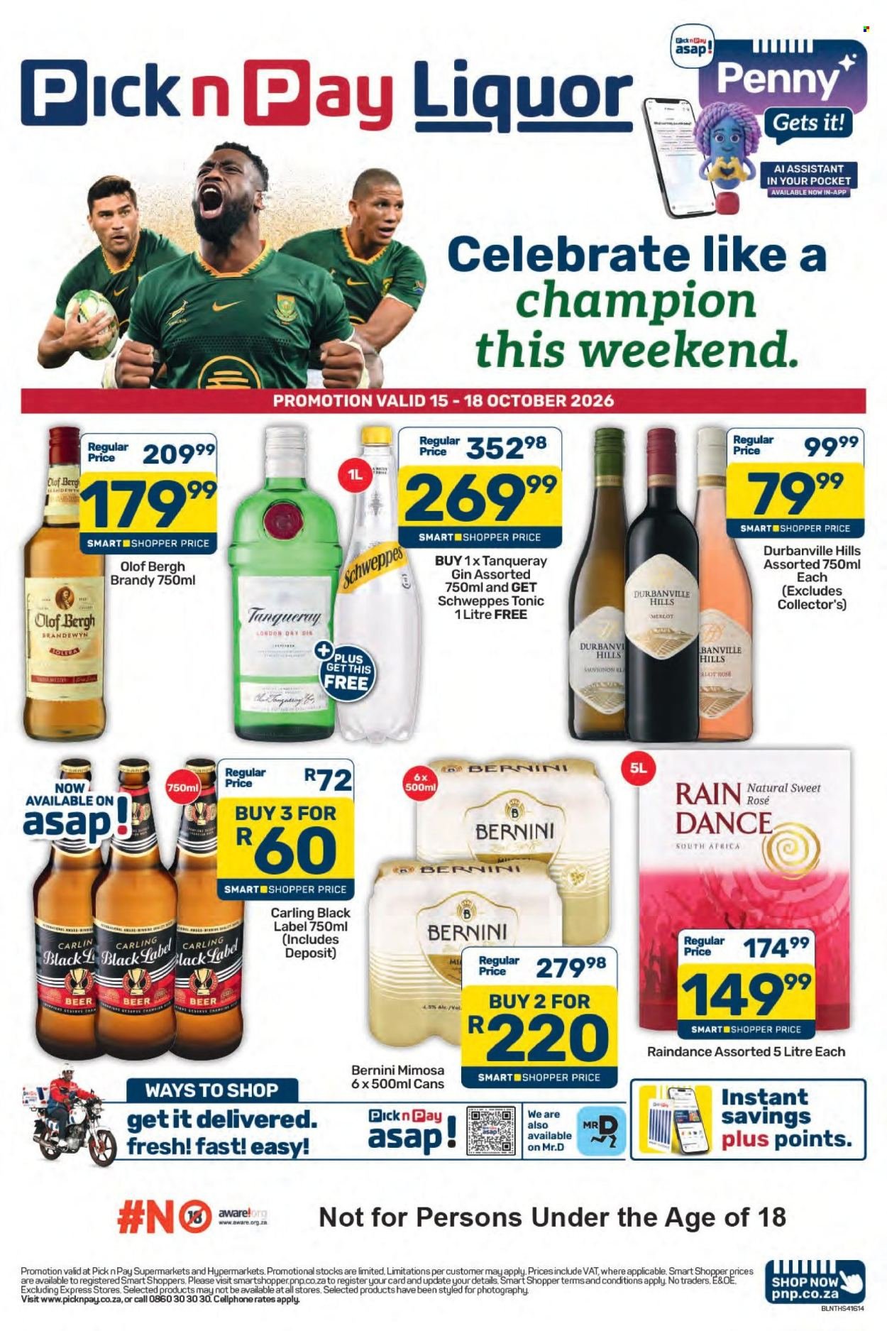 PICK N PAY specials - Liquor Weekend Specials