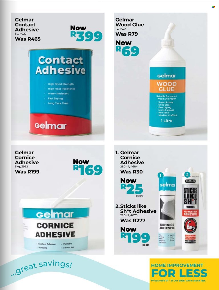 GELMAR specials - From Thursday 1 Oct 2026