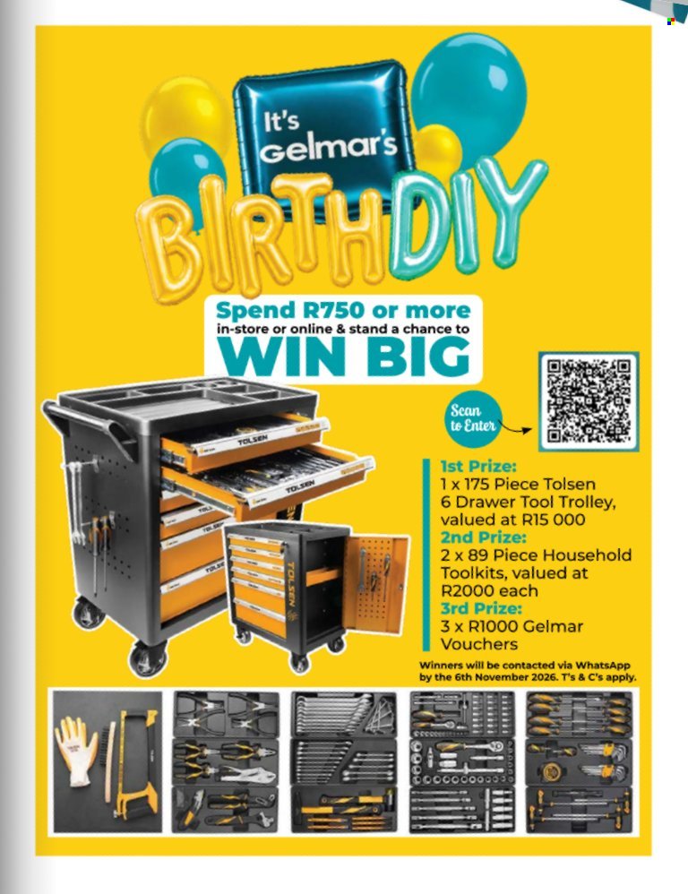 GELMAR specials - From Thursday 1 Oct 2026