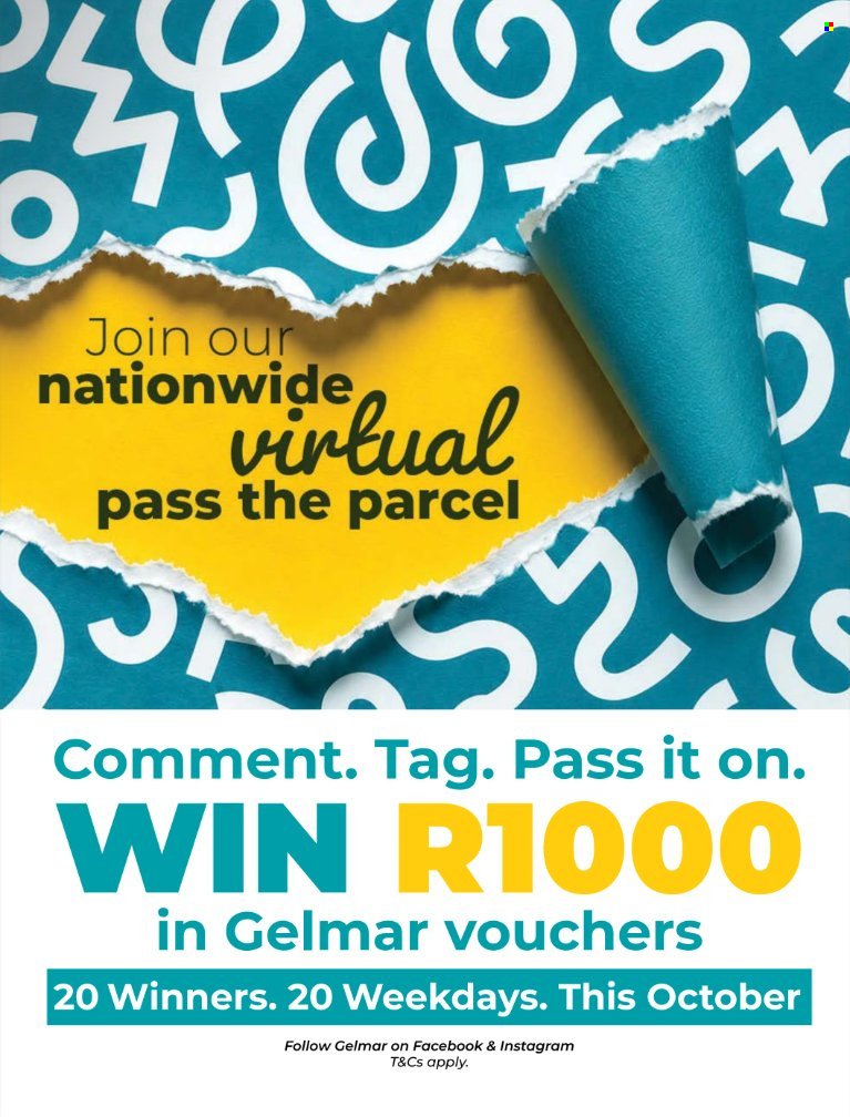 GELMAR specials - From Thursday 1 Oct 2026