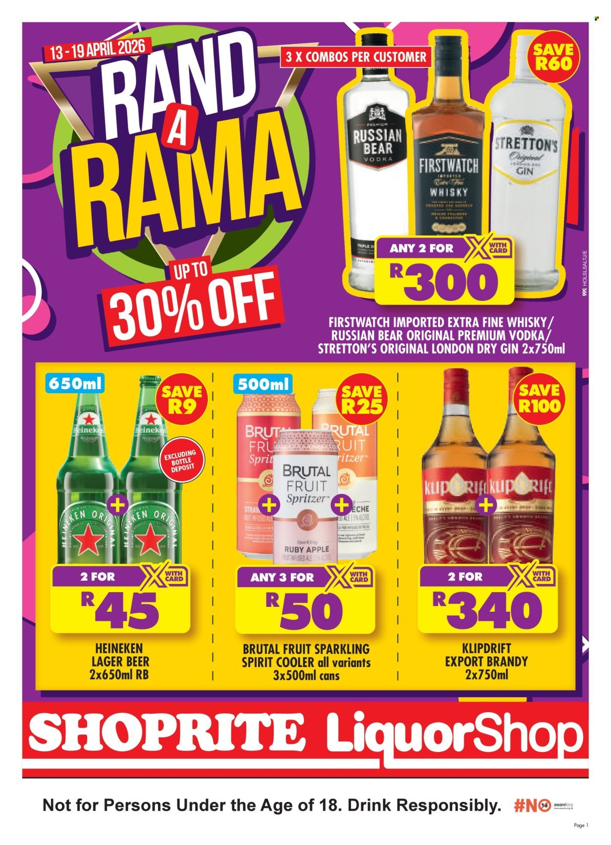 SHOPRITE specials - LiquorShop Rand a Rama (2026-04-13 - 2026-04-19) | 1